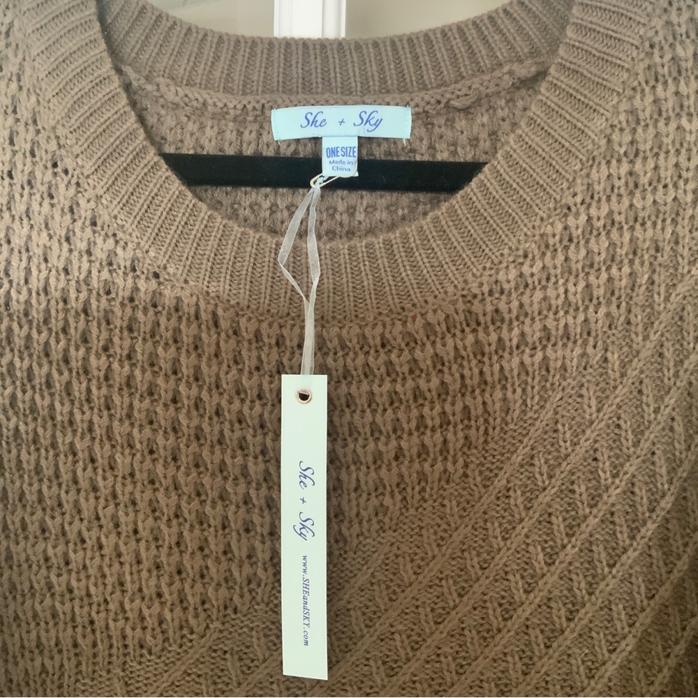 RELISTED UNDER SWEATERS Oversized Patterned Knit Sweater - Picture 5 of 13